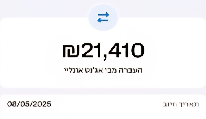 תמונה של הוכחת תשלום